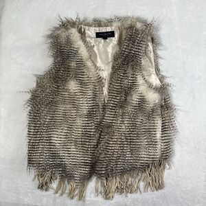 Marc New York Andrew Marc Brown Faux Fur Vest Jacket Women's XL‎